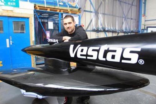 Rich Carter from Vestas - Vestas Sailrocket 2  © Vestas Sailrocket - copyright http://www.sailrocket.com